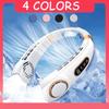 Gen 2 5 Speed Portable Neck Fan With Ice Ceramic USB Handheld Mute LED Digital Display Leafless Mini Electric Fan + Flashlight