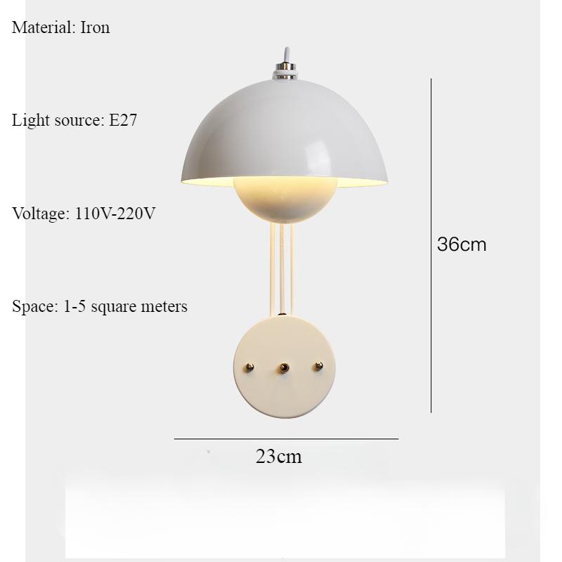 Danish Designer Flower Bud Wall Lamp Bedroom Bedside Lamp Simple Luxurious Decoration TV Background Wall Children Room Wall Lamp