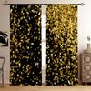 Gold Powder Glitter Rainbow Color Printed Curtains, Bedroom, Living Room, Kitchen Decorative Curtains, Can Be Customized, 2 PCs