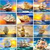 Full Diamond Embroidery Sailing Landscape 5d Round Diamond Painting Mosaic Sea Cross Stitch Kits Home Decoration