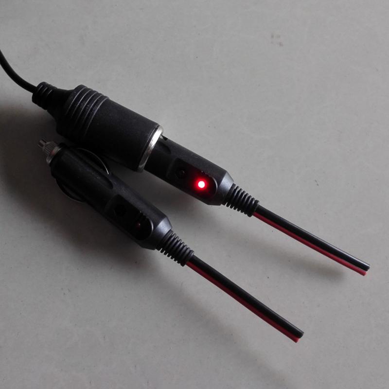 High Quality Copper Wire High-power 12V 24V Auto 20A Male Car Cigarette Lighter LED Socket Plug Connector Adapter