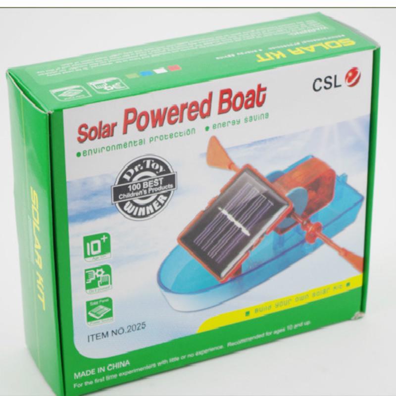 Solar Powered Rowing Toy Children DIY Creative Puzzle Module Ship Deformation Toy Gift