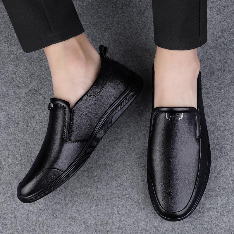 Fashion Leather Men Casual Shoes Slip On Formal Loafers Luxury Brand Comfortable Men Moccasins Italian Soft Male Driving Shoes