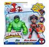 Marvel Spidey & His Amazing Friends Action Figures Super Heroes + Villains (Choose a Figure) (Hulk & Miles 2-Pack (4-Inch)