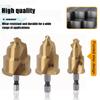 Hex Shank Water Pipe Repair Reamer Set Titanium Plated Stepped Drill Bit PPR Lifting Drill
