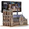Piececool 3D Puzzle Notre Dame Cathedral Famous Paris Architecture Building 3D 3D Puzzle Metallic Nano Puzzle Metal Assembly Required No Adhesive 5
