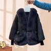 Winter Thickened Warm Cotton-padded Clothes Loose Fashion Big Collar Faux Fox Fur Jacket Vest Coat