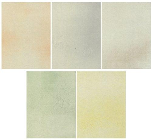 Kobaido Kana Paper, Asuka, Half-size, 100 Sheets (5 Designs, 20 Sheets Each)