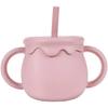 Little Cloud Baby Honey Pot Multi Silicone Straw Cup 250ml, 1 Piece, Rose Pink