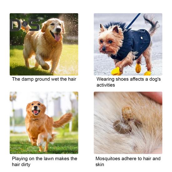 Waterproof Dog Rain Boots Pet Suspender Boots Belly Paw Protector for Small Medium Puppy Rain Snow Pants Dog Leggings for Outdoor Walking