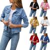 Fashion Jacket Women's Casual Slim Slimming Denim Jacket Blouse Top With Pockets