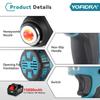Yofidra 18V Electric Heat Gun Hot Air Gun Cordless Rechargeable Handheld Shrink Wrapping Power Tool with 3 Nozzles For Makita 18V Battery