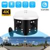 LS VISION 4K 8MP HD WIFI IP Camera Dual Lens 180° Ultra Wide View Panoramic Outdoor WIFI Security Camera AI Human Detection 4MP Bullet Camera