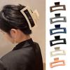 Hair Claw Oversized Square Strong Claw Hollow Out with Teeth Headwear Elegant Matte Hair Clip Crab Women Shark Hair Hairpin Hair Accessories