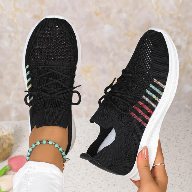 Women Tennis Shoes Breathable Mesh Height-increasing Slip-on Female Sock Footwear Outdoor Women Sneakers Thick Bottom Platforms