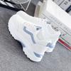 Little White Shoes Female Student Leather Top Spring Summer Net Surface Breathable Platform Platform Sneakers Daddy Shoes