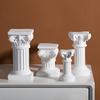 Roman Column Candlestick Angel Ornament Resin Sculpture Showcase Model House Home Mini Photography Props Soft Decorations