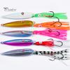 15CM/5.91G Luminous Squid Jig Hook Slow Shaking Glow-in-the-dark Squid Skirt Lure with Weight Sinker Deep Sea Trolling Fishing Bait Freshwater