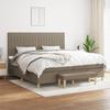 3137345 vidaXL Divan Bed with Mattress Taupe 200x200 Cm Fabric