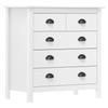 VidaXL Buffet Commode Sideboard Storage Furniture with 5 Drawers Interior Storage Cabinet White 79x40x80 Cm 288916