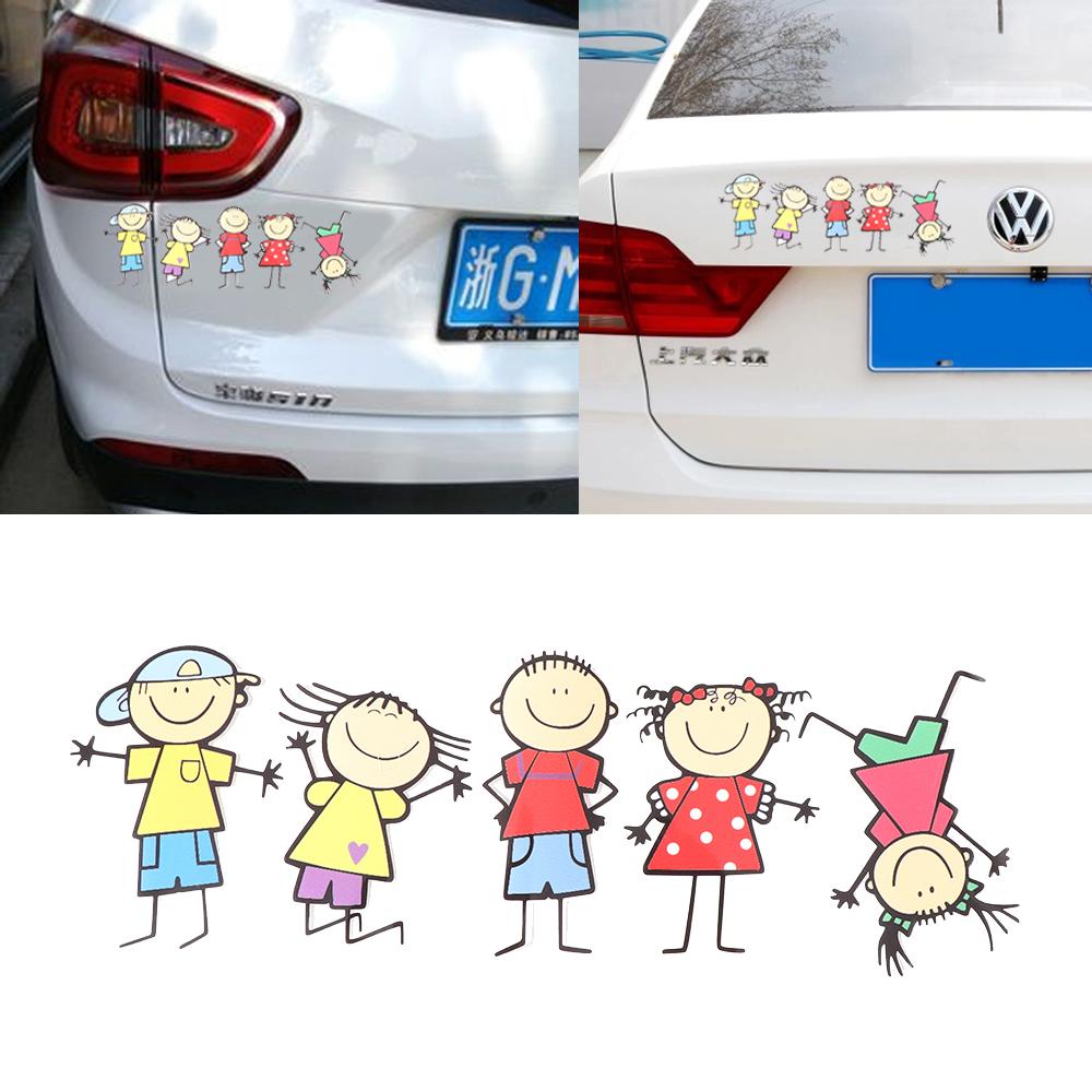 Vinyl Funny Children Boy Girl Window Decal Cute Kids Family Car Sticker