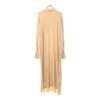 CURRENTAGE Long Sleeve Wool Blend Knit Long Dress Beige Women Used