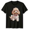 Toy Poodle Dog Art T-Shirt, Cute Puppy Design