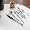 Stainless Steel Cutlery with Steak Cutter Mirror Polished Flatware Utensils Metal Spoons Forks Chopsticks Tableware for Home Parties