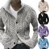 European And American Men's Knitting Coat Autumn And Winter High Collar Hooded Sweater