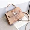 Suni Light Luxury Cow Oil Fruit Green Crocodile Pattern Advanced Sense Small Female Bag 2023 New Handheld One Shoulder Crossbody Bag