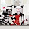2022 Fashion Bella Black White Trendy Zebra Pattern Lady Decorative Pillows Cosmetics Beauty Care Shop Decoration Cushion Pillow