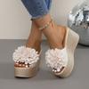 Wedges Sandals Women Slippers Summer Beach Platform Shoes Flower Slippers Women High Heel Slippers Women Fashion