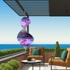 Spiral Wind Spinner Decoration Weather-proof Indoor Outdoor Window Garden Yard Porch Metal 3D Wind Chime Hanging Ornament Pendant
