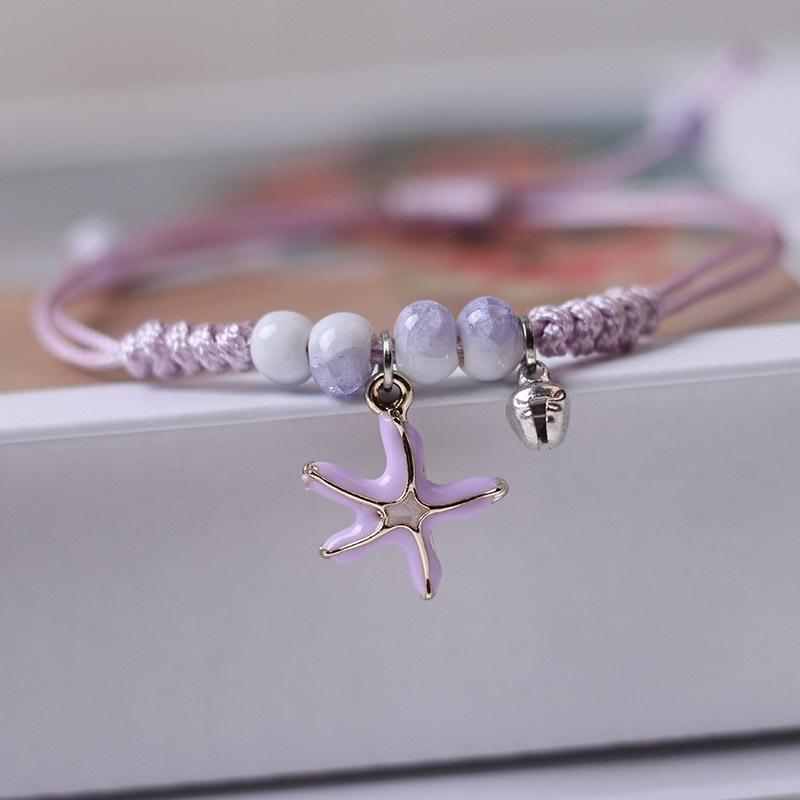 Handmade Butterfly Pendant Bracelet Summer Lucky Adjustable Woven Friendship Bracelet Jewelry For Women Teen Girls