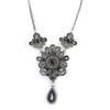 [L9633] - Designer Necklace 'Altai' Gray Black