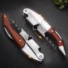 Wood Handle Corkscrew Professional Wine Opener Portable Screw Corkscrew Multifunction Beer Cap Bottle Opener Kitchen Bar Tool