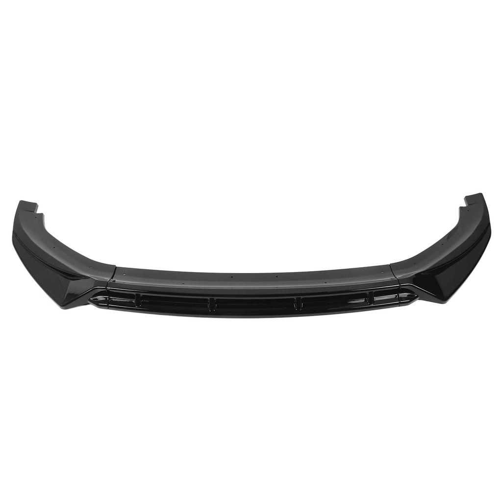 3Pcs Front Bumper Lip Spoiler Glossy Black Enhanced Aerodynamics Front Lip Spoiler Splitter Protecto