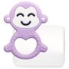 Yekko Mom Animal Friends Silicone Teether Monkey, Teeth, Monkey (Purple), 1 Piece, Korean Baby Products