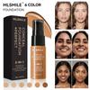 6-Color Powder Base Liquid Foundation Concealer - Long-Lasting Smooth Finish Full Coverage Makeup for Flawless Skin