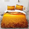 Gold Wheat Field Duvet Cover Natural Scenery Print Bedding Set Microfiber Twin Queen King Comforter Cover For Kids Adults Decor