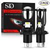 2Pcs H4 Led Projector Lens Mini Canbus 9003 HB2 50W 20000LM Car Headlight Bulb High Low Beam Light 12V 24V 6000K Automobiles