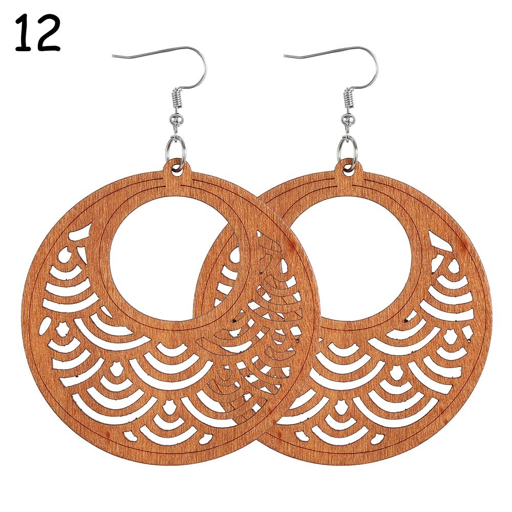 Jewelry Bohemian Wooden Earring Making African Pendant Dangle Earrings
