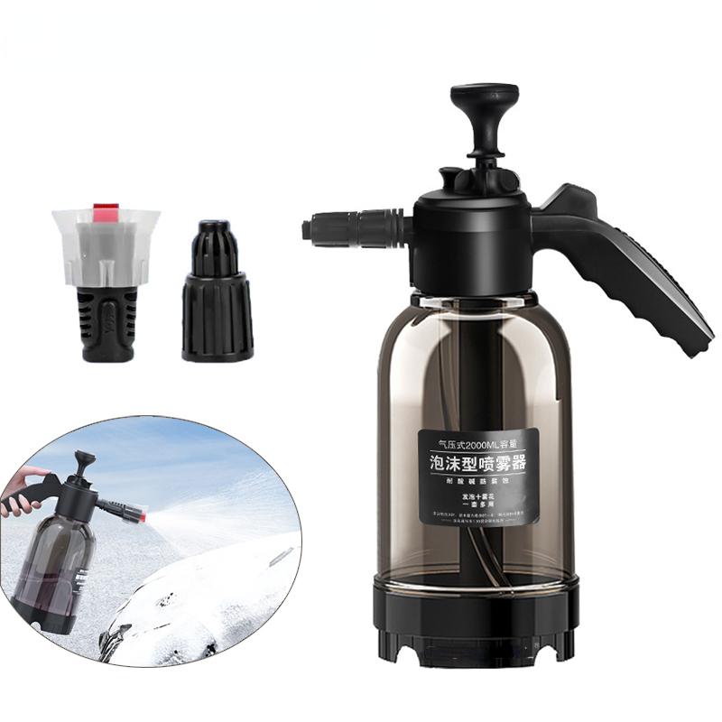 Car Wash Foam Sprayer 2L Hand Pump Pneumatic Foam Car Washing Spray Bottle For Car Home Cleaning Tools