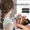 "Fashionable Bubble Braid Hair Rope with Bow - Women's High Ponytail Elastic Band"