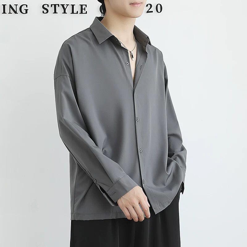Рубашки Danmo, мужская рубашка с длинными рукавами, корейская модная рубашка на пуговицах, красивая униформа, топы, весенне-осенний повседневный мужской топ