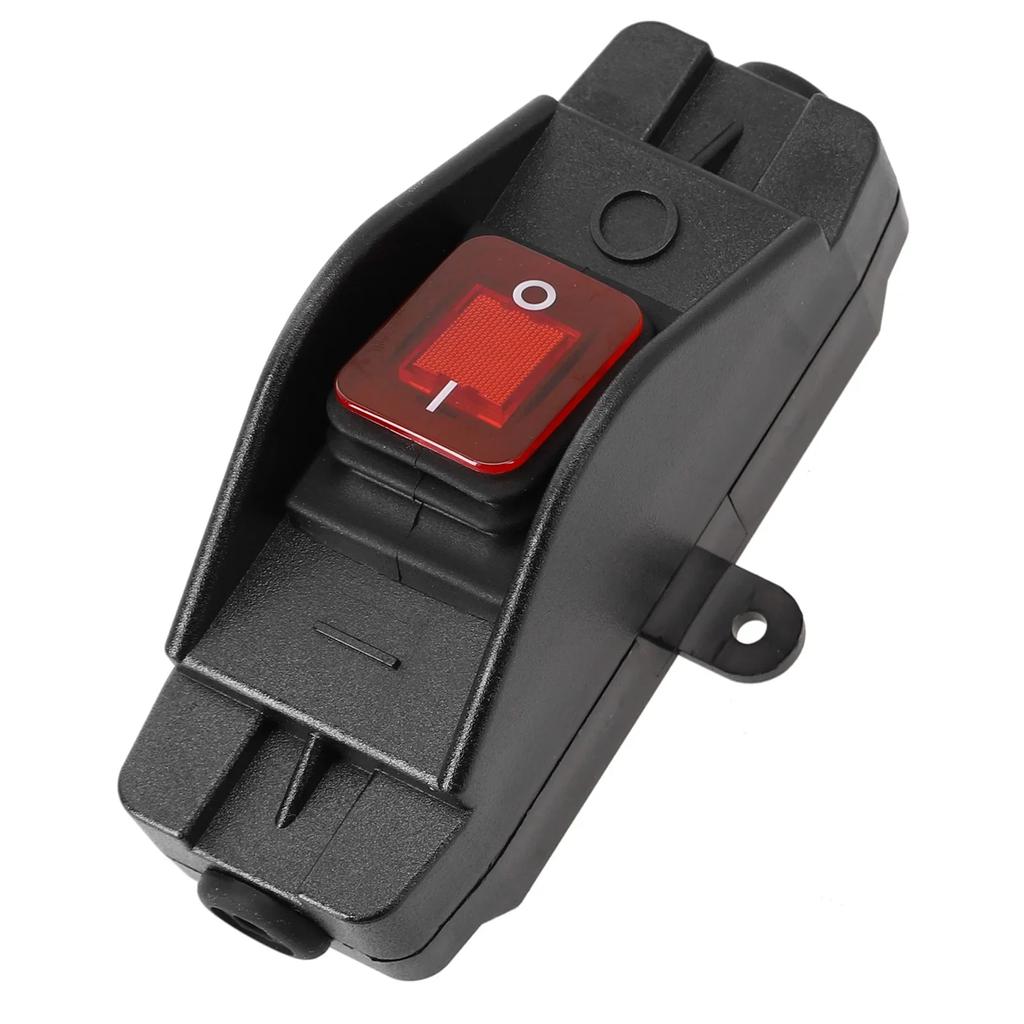 High Quality Inline Cord Switch Parts IP65 Waterproof With Indicator 220V Accessories Black On Off Replacement