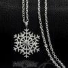 Fashion Charms Lady Crystal Snowflake Zircon Flower Silver Plated Necklaces Jewelry For Women