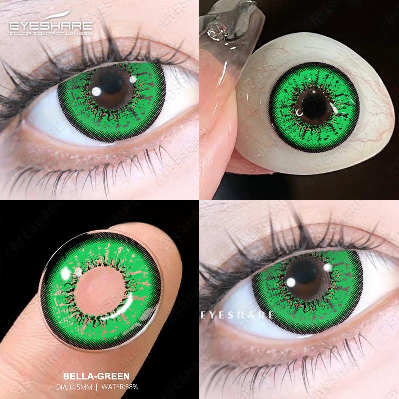 Eyeshare Colored Contact Lenses Cosplay Anime Character Eye Makeup Lenses Red Halloween Carnival Night Contact Lenses Purple Beauty Soft Lenses 1 Pair