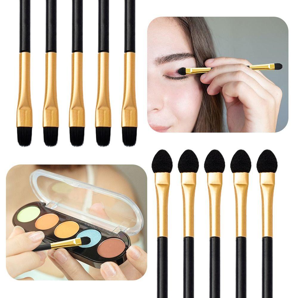 10PCS Fashion Makeup Tool Lip Eyebrow Eyeshadow Brush Double-head Sponge Stick Eyeliner Applicator