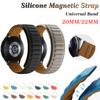 20mm 22mm Magnetic Silicone Strap For Samsung Galaxy Watch 3 4 5 Pro 6 /Gear S3/Active 2 Sport Huawei Watch GT 2e Amazfit Bip GTR Band